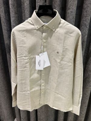 Calvi-n Klein IMPORTED STORE ARTICLE SHIRT LINEN FABRIC