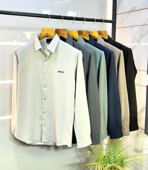 Hugo_Boss Beige Super Premium Shirt With Brand Packing F2935-BE