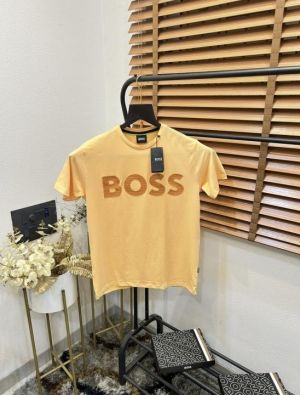 Bos_s Cotton Elastane Printed Premium Crew Neck T-shirt With Brand Box