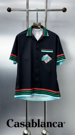 CASABLANCA PREMIUM BLACK SHIRT WITH PREMIUM BOX PACKING