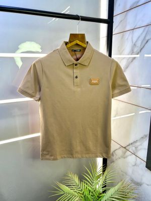 Balmai n Paris Beige Imported Back Print Premium Polo Collar Neck T-shirt F3126-BE1