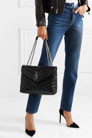 Ysl loulou chain sling bag with dust bag(183-1-black)