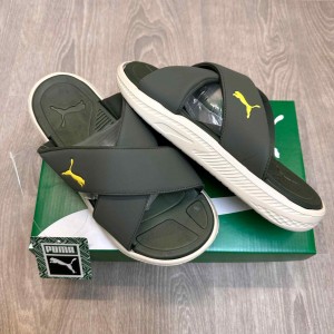 Pum.a Softride Seave Cross Strap Green Slides