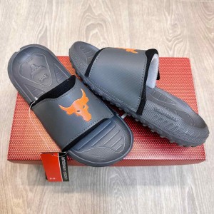 Under Armou.r Project Rock 3 Grey Orange Flip-Flop