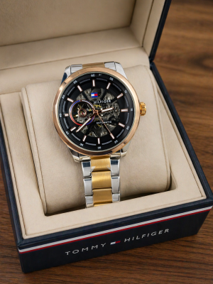 Tommy_Hilfiger Automatic Two Tone Black Dial AT146