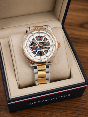 Tommy_Hilfiger Automatic Two Tone White Dial AT146