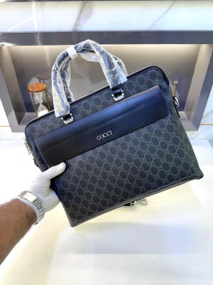Gucc_i Black Monogram Laptop Bag Fa 582