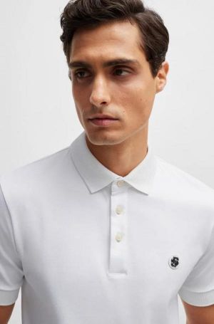 Hug_o Boss Monogram Steel Logo Premium Polo T-shirt (DN 550)