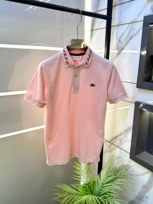 Lacost e Pink Polo Premium Collar Neck T-shirt F2373-PI