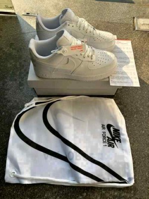 Nikee Airforce 1 White Pure Leather Heavy Quality 940