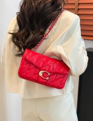 Coac_h Quilted mini tabby pillow shouder bag with box 610