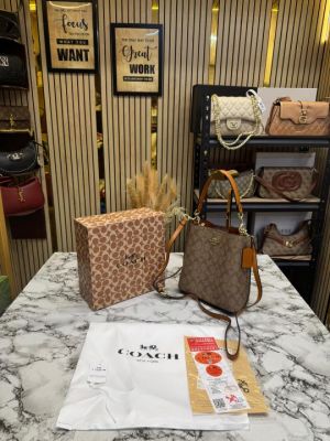 Coac_h Mollie Bucket Bag Premium Quality With Box And Dust Bag (Deep Card) (F-65228)