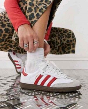 Adidass Samba White Red For Her Fix