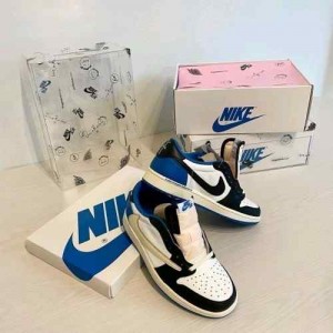 Jordan 1 Low Fragment X Travis Scott With Plastic Packing Semi UA