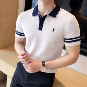 Ralp h Lauren Polo Imported knitted White Super Premium Collar Neck T-shirt F3653-WH
