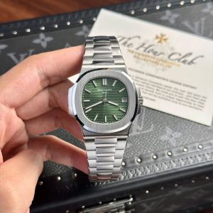 Patek_philippe Nautilus Quartz Silver Green 