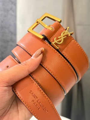 YSL BROWN WOMEN BELT