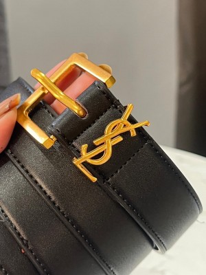 YSL BLACK WOMEN BELT