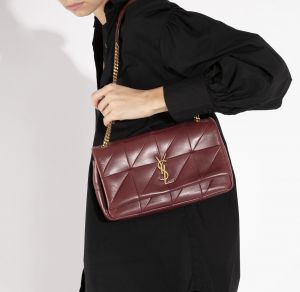 YSL SAINT LAURENT JAMIE SHOULDER BAG QUILTED LEATHER PREMIUM WITH OG BOX