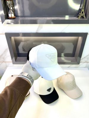 Prad a White Embossed Logo Premium Cap F3436-W1