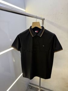 TOMMY_ HILFIGER BLACK PREMIUM POLO TSHIRT