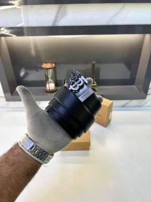 Burberr_y Grey Reversible Belt Fa 476