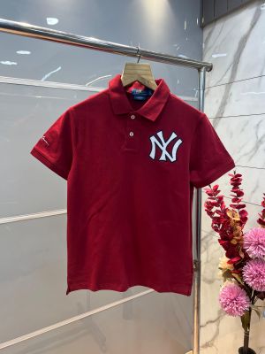 Ralp h Lauren Maroon Premium Cotton Pique fabric Polo Tshirt with Front Design and Embroidered Logo 4093