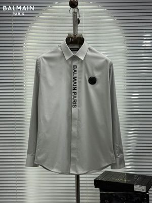 Balmai n Paris Grey Premium Imported Fabric Shirt 3051