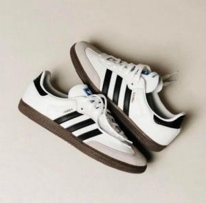 Adidass Samba White Black Strips