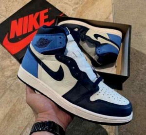 Nikee Air Jordan 1 Retro High Obsidian Blue Semi UA 176