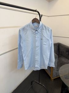 Lacost e sky pure linen fabric imported shirt 