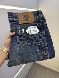 KARL LAGERFELD PREMIUM GREENISH SHADE DENIM JEANS STRAIGHT FIT LENGHT 41