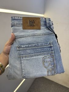 KARL LAGERFELD PREMIUM LIGHT BLUE DENIM JEANS STRAIGHT FIT LENGHT 41