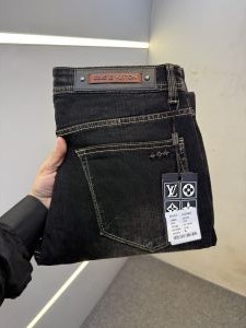 LOUI_S VUITTON PREMIUM GREENISH SHADE DENIM JEANS STRAIGHT FIT LENGHT 41