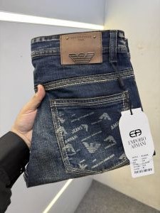 EMPORIO ARMAN-I PREMIUM GREENISH SHADE DENIM JEANS STRAIGHT FIT LENGHT 41