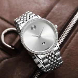 Movado Museum Classic Diamond Silver-White
