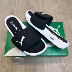 Pum.a Nitrocat V Adjust Comfort Premium black White Slides