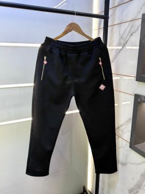 Casablanca Black Imported Embroidery Logo Premium Track Pant