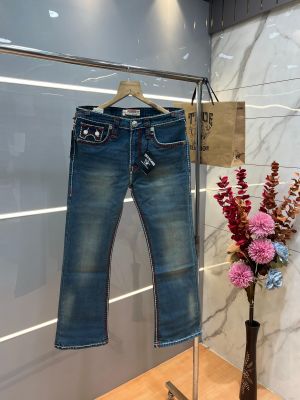 True Religion Light shade Boot Cut Premium Imported Stretchable Lycra Fabric Denim with Back Pocket Embroidered Design 4109