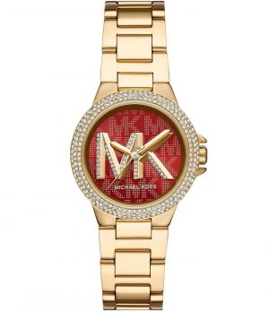 Micheal_kors camille mk7196 analog lady hvy 22 gold red(1) 