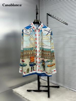 sale_Casablanca Printed Shirt With Premium Box Packing (1740)