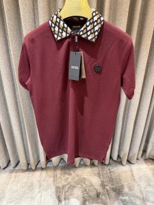 Hug o Boss Maroon Imported Collar work polo with Box