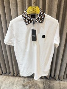 Hug o Boss White Imported Collar work polo with Box