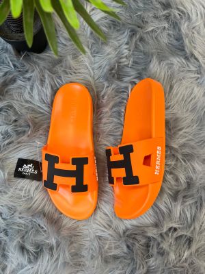 HERMES PARIS H LOGO SLIDE orange 