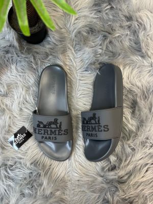 HERMES PARIS LOGO SLIDE GREY