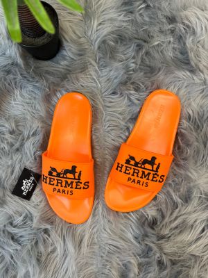 HERMES PARIS LOGO ORANGE SLIDE