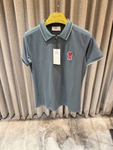 Ami Paris Green Imported polo Tshirt with Box