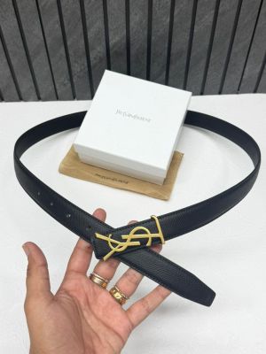 Ysl 45 Black Womans Belt With Original Box & Dust Cover