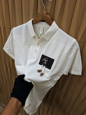 designer cotton knitted tshirts white