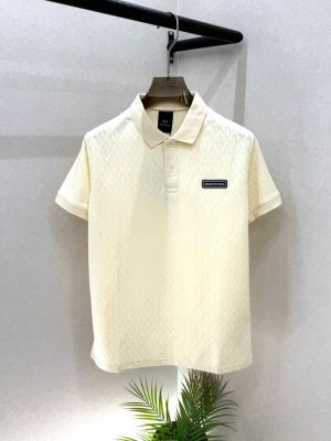 Arman_i Exchange Cream Monogram Premium Collar Neck Polo T-shirt With Brand Box Packing F3643-CR